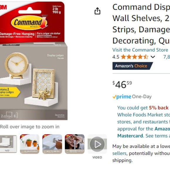 3M Command Display Ledges - New Sealed Box * Tablettes Command M – Neuf, scellé - Picture 5 of 5